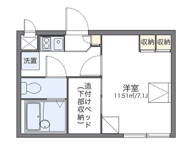 レオパレスグレイス 間取図