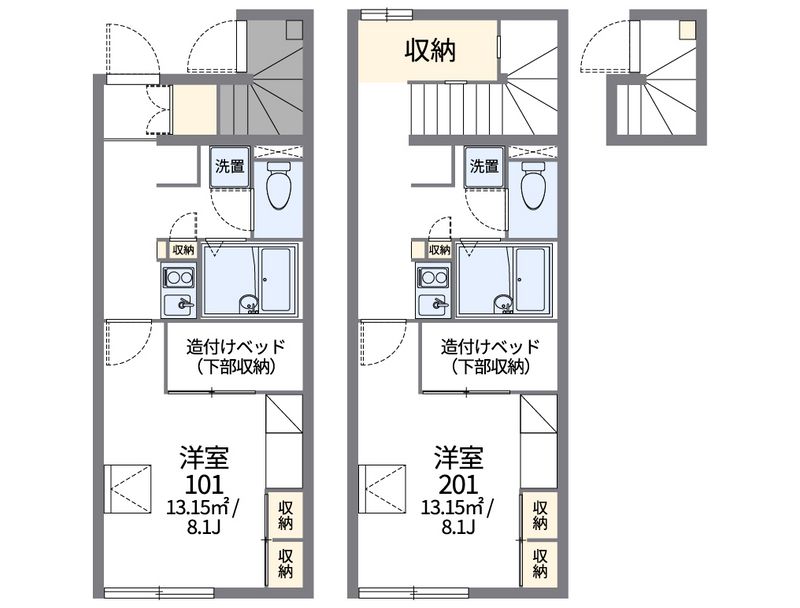 レオパレスウィステリア 間取図