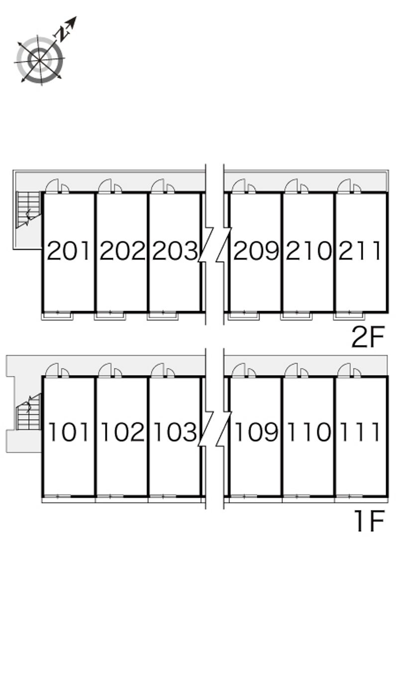 レオパレスひだまり 間取配置図