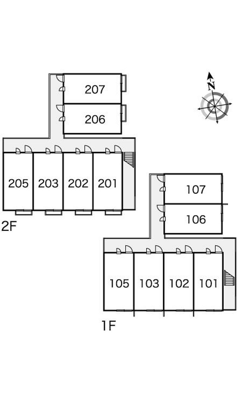 レオパレス新堂 間取配置図