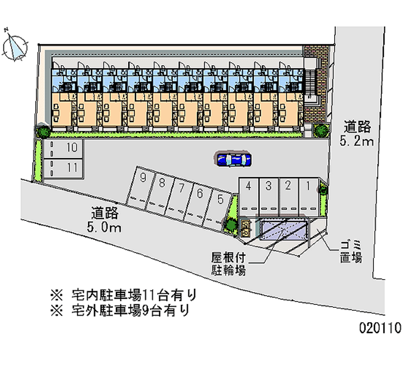 20110 bãi đậu xe hàng tháng