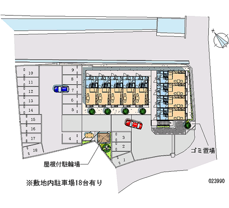 レオパレスりんごの木 月極駐車場