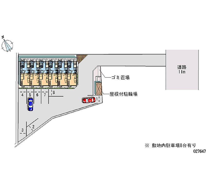 レオパレス花 月極駐車場