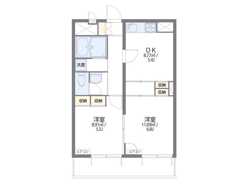 レオパレスプレシア 間取図