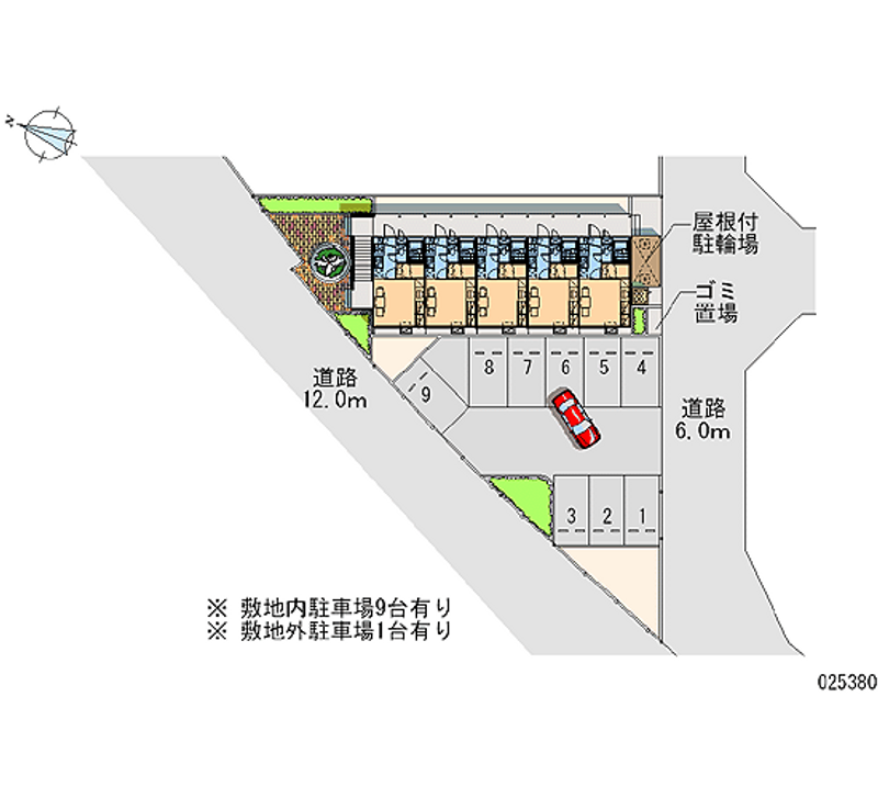 レオパレス眺湖Ⅱ 月極駐車場