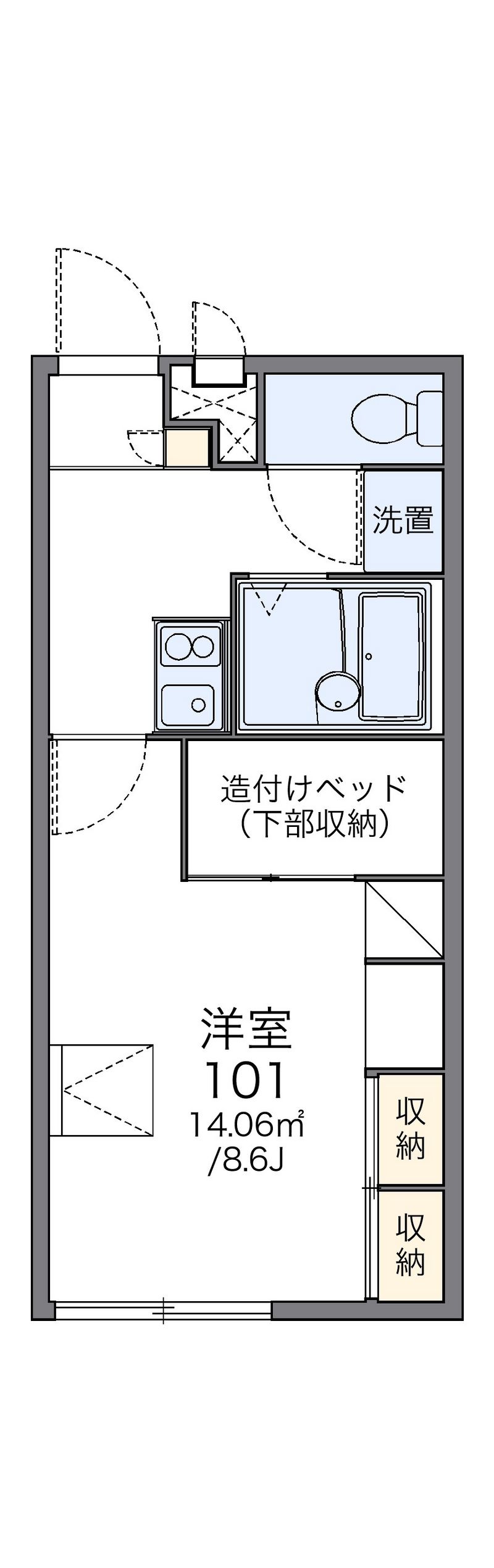 レオパレスシャルム 間取図