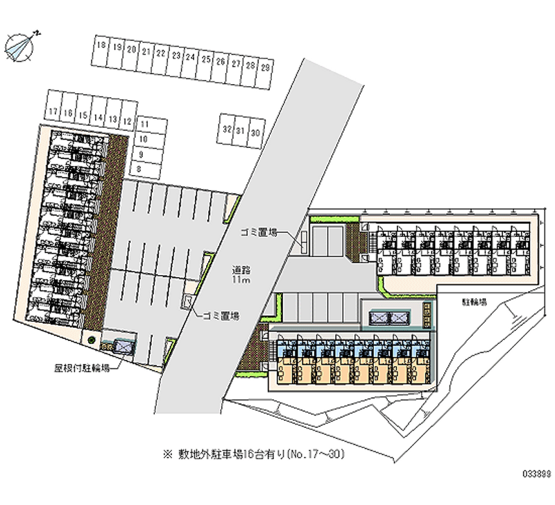 レオパレス三田Ｂ館 月極駐車場