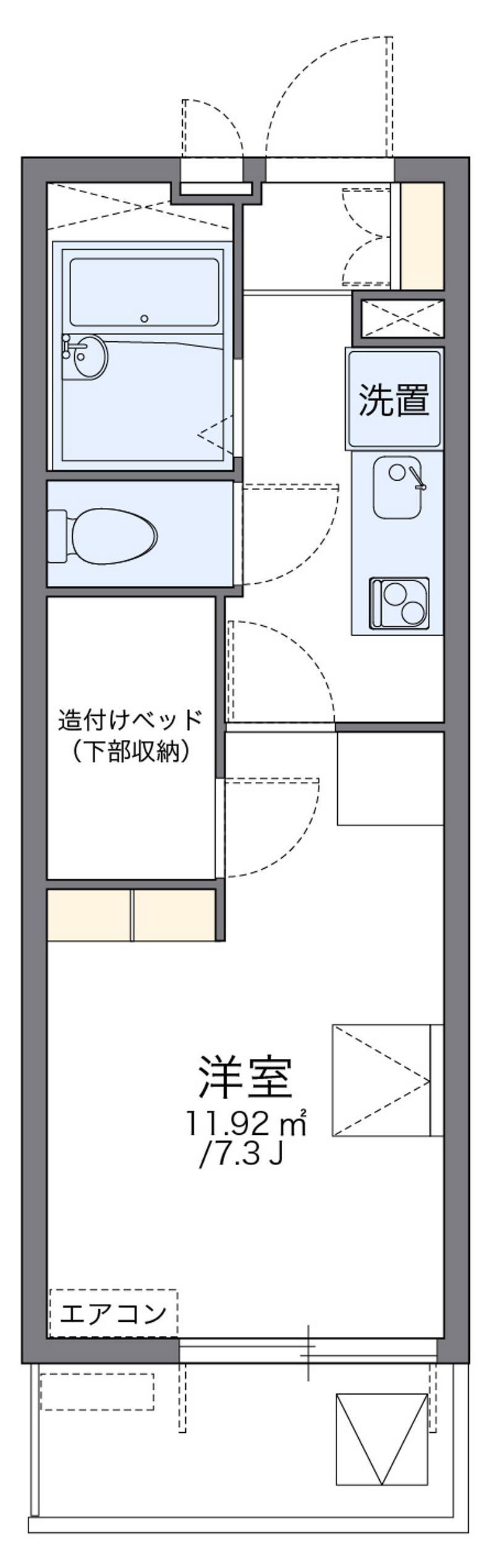 レオパレスリバーパーク菅原 間取図