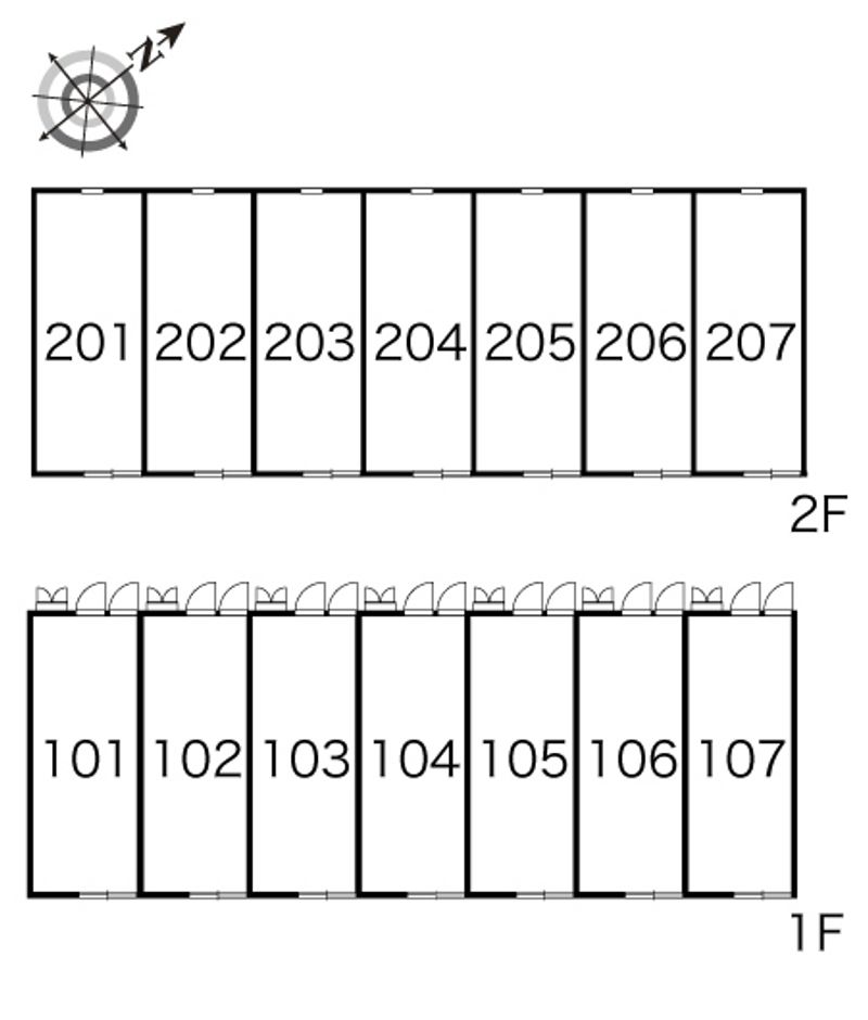 レオパレスセントラル米子 間取配置図