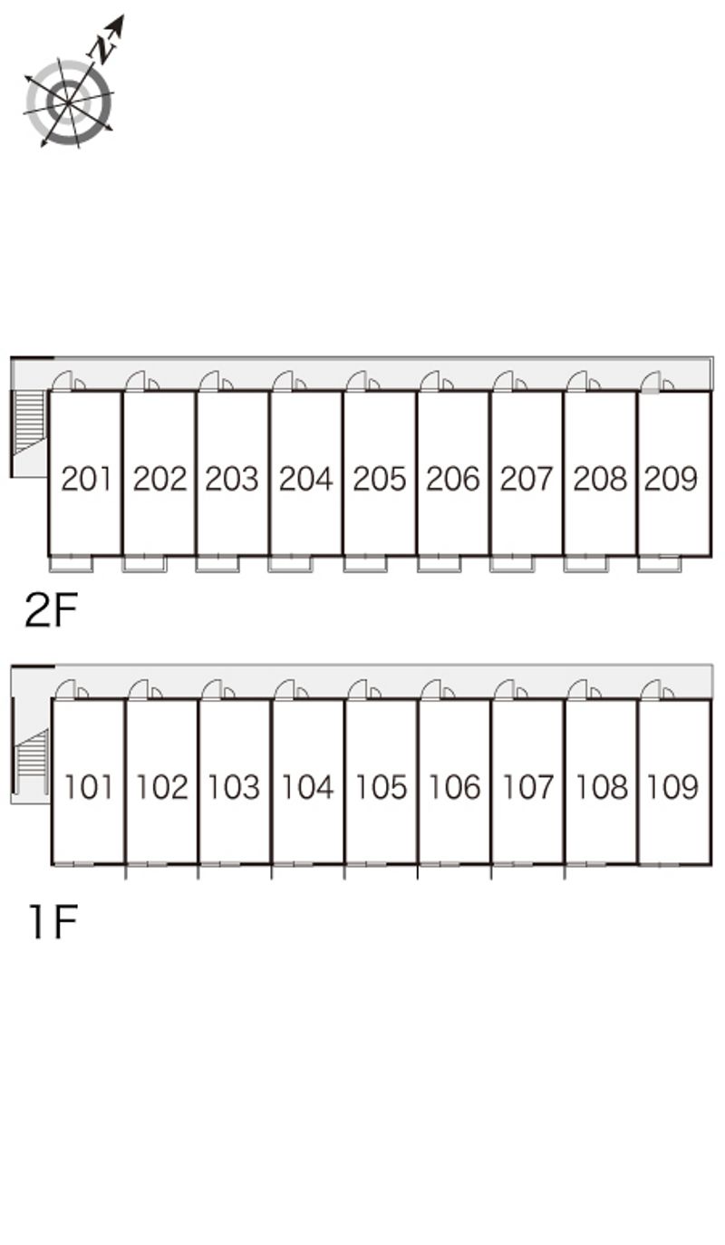 レオパレスくすの木Ⅱ 間取配置図