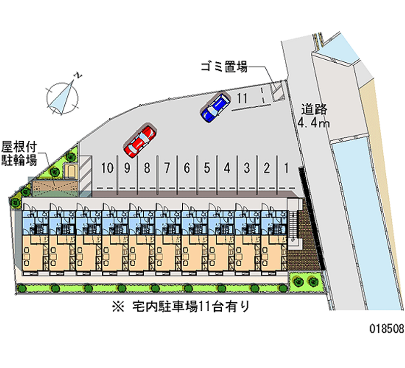 レオパレスリバーサイド 月極駐車場