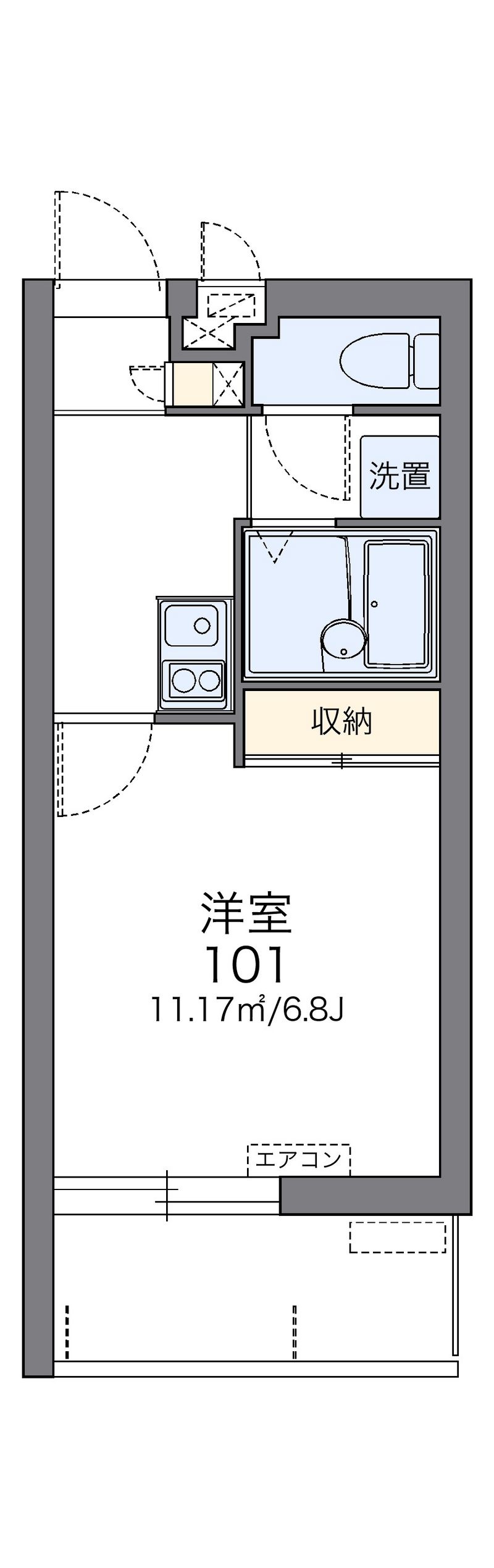 レオパレスヒルサイド松尾Ⅰ 間取図