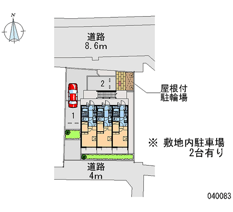 レオパレスＴＮ弐番館 月極駐車場