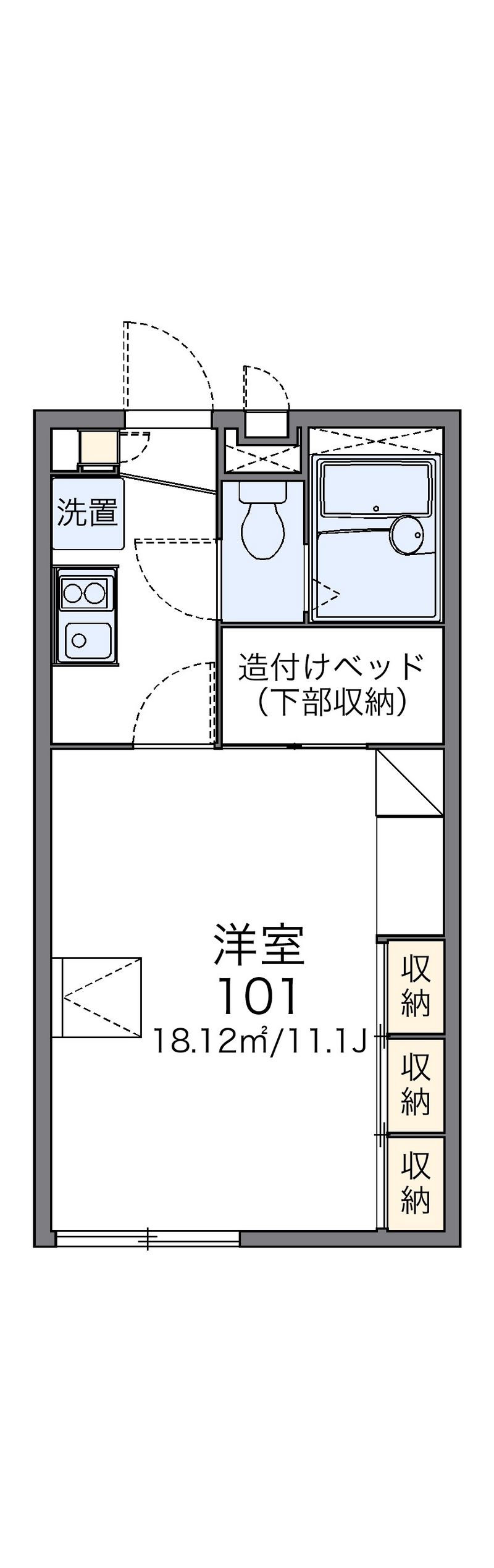 レオパレスマロンハイツ　Ⅱ 間取図