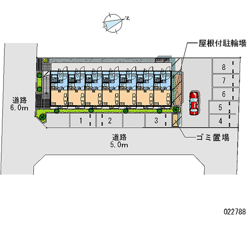 レオパレスニュー宝木ガーデン 月極駐車場