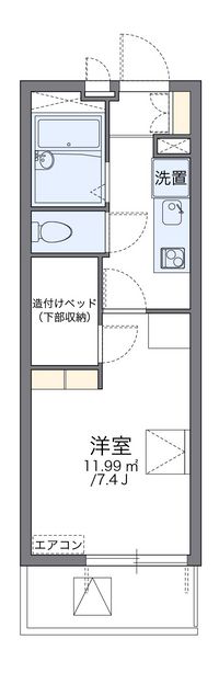 レオパレスエトワール城南 間取り図