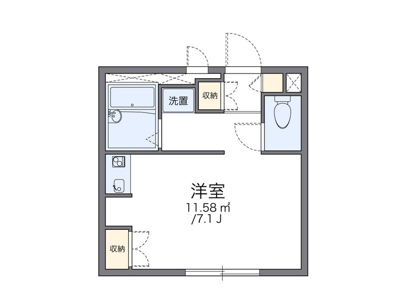レオパレス燦岸部 間取図