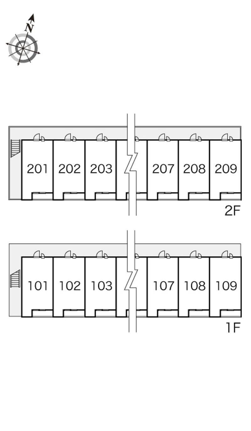 レオパレスベルタＡ 間取配置図