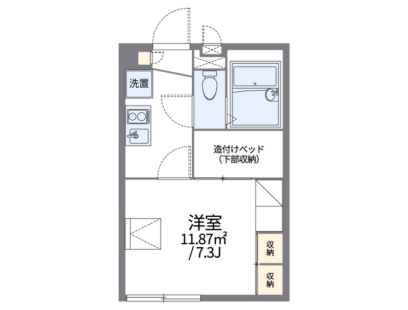レオパレスフローラル北美町 間取図
