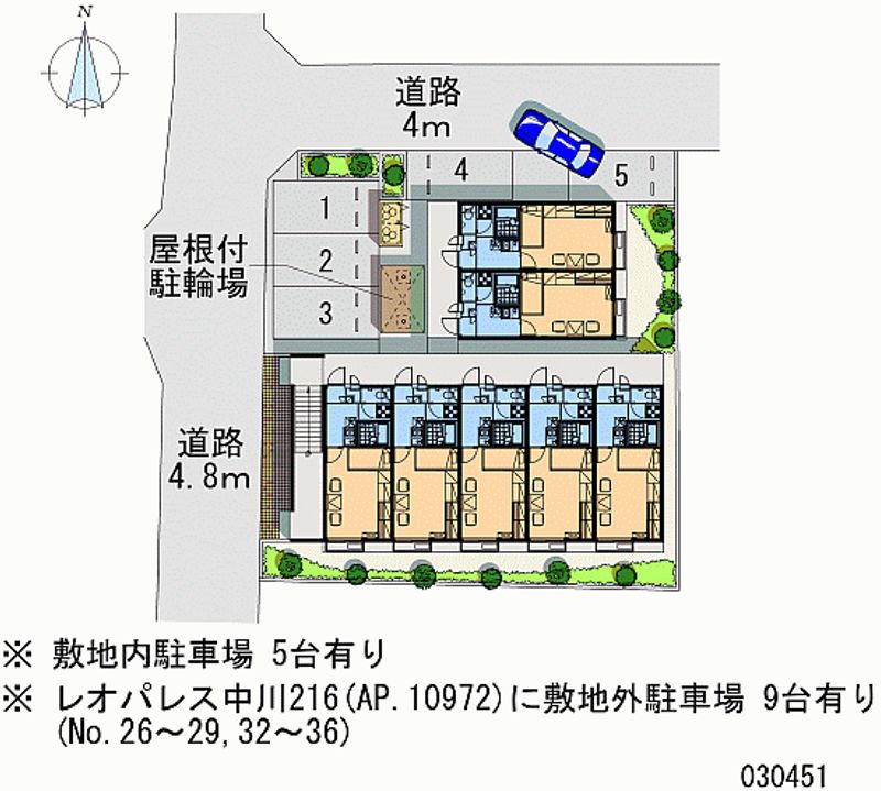 レオパレス中川２１３ 月極駐車場