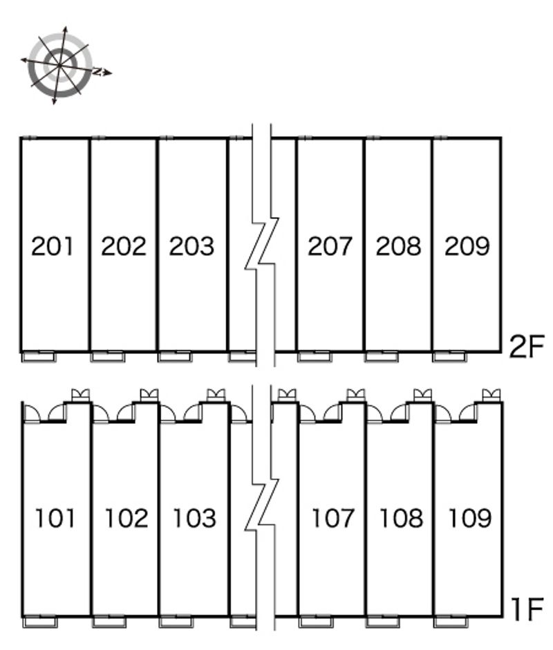 レオパレスアミルⅡ 間取配置図