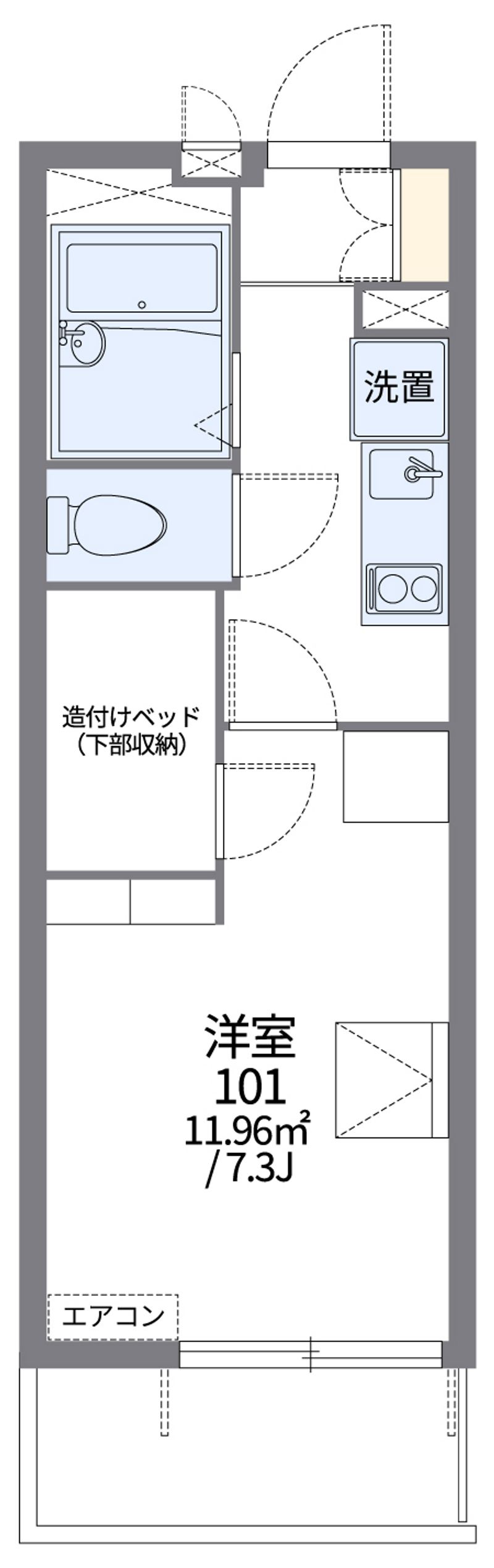 レオパレス康浜舎 間取図