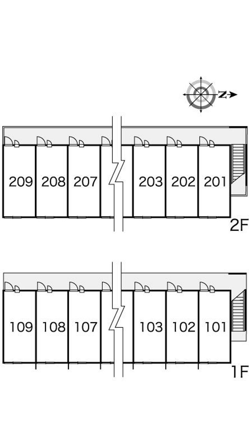 レオパレスピアーチェ加美 間取配置図