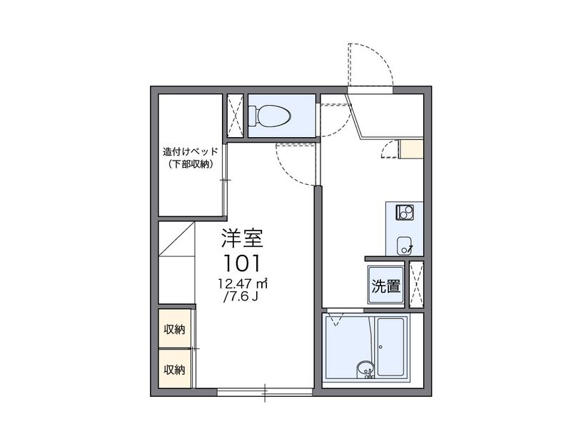 レオパレスシャトル 間取図