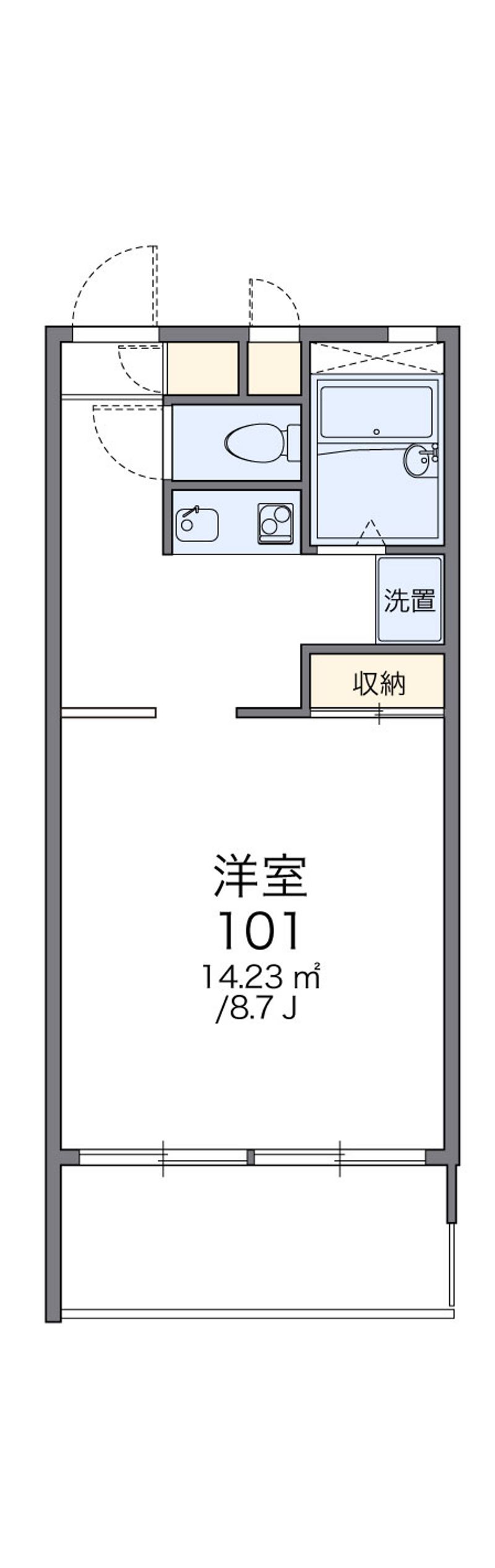 レオパレスメディオ名取 間取図