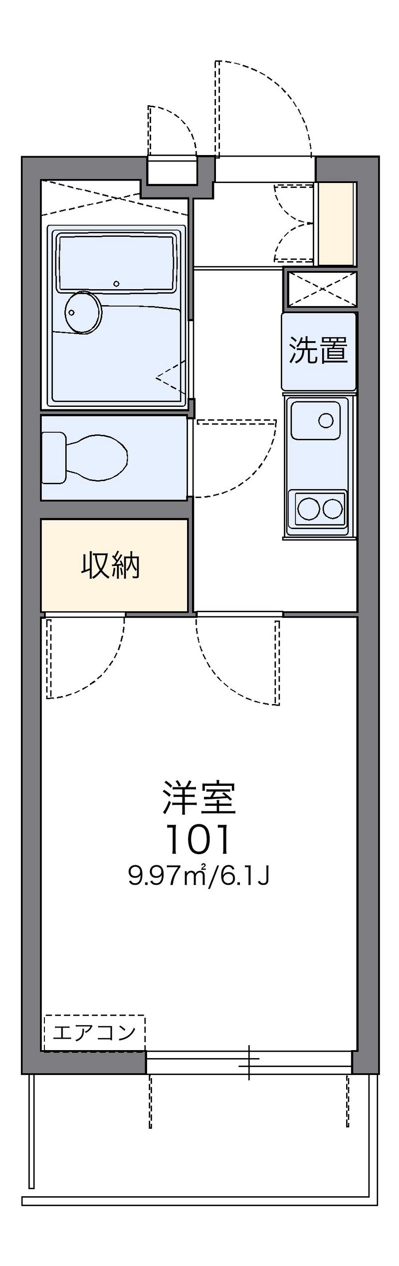 レオパレスクルーオブアイランド 間取図