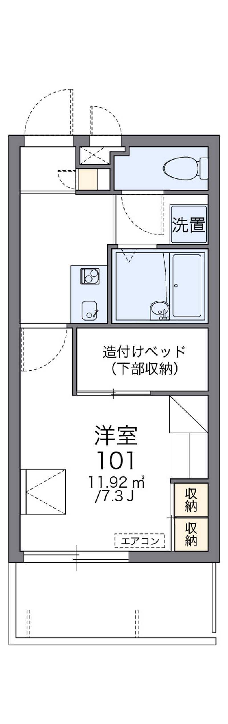 レオパレスにしまち 間取図