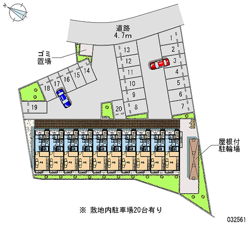 レオパレスＭファイン 月極駐車場