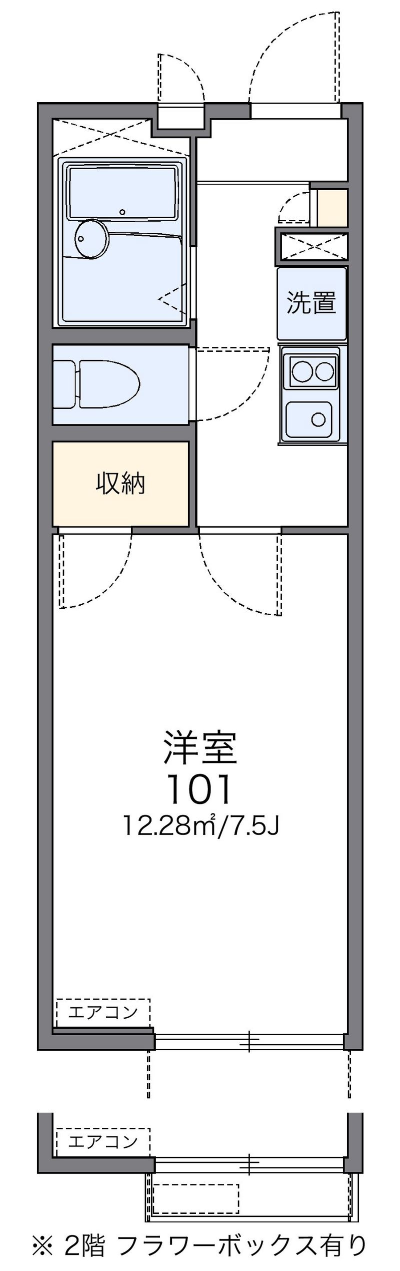 レオパレスプランタンソレイユ 間取図