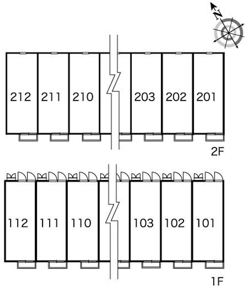 レオパレス小針Ⅱ 間取配置図