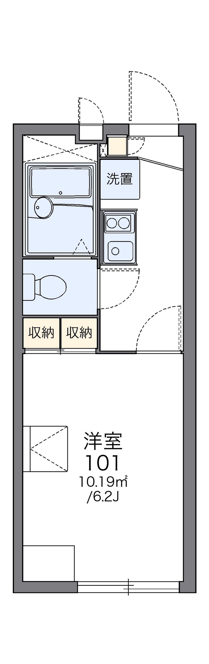 レオパレス八日市Ⅱ 間取図