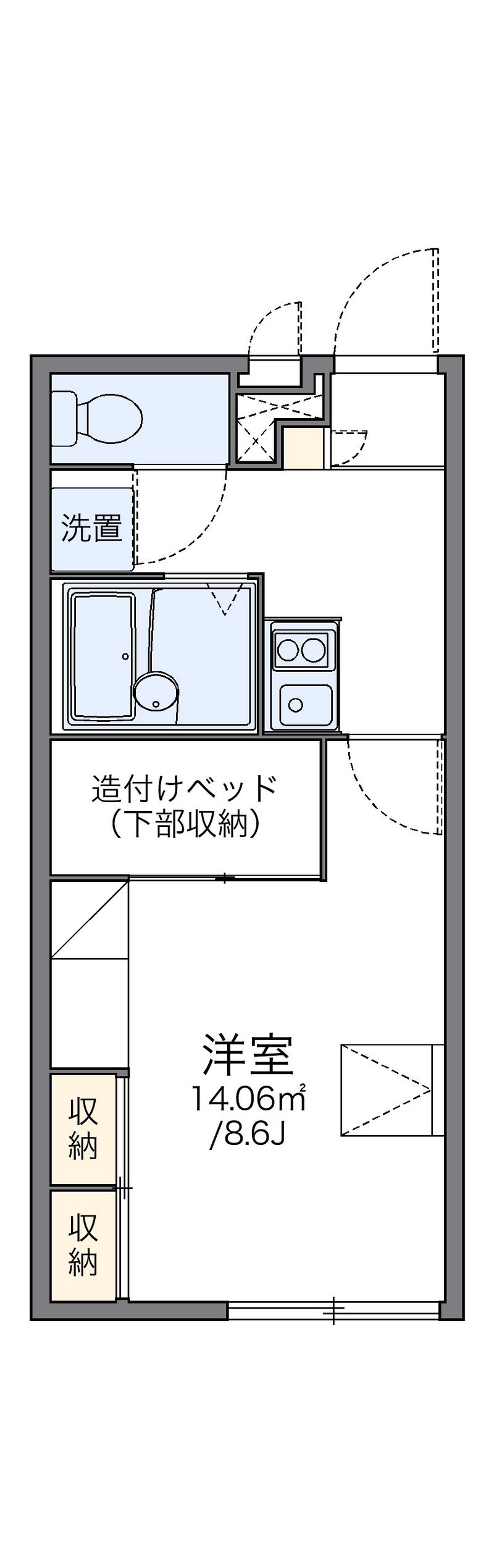 レオパレス飛鳥　常盤台 間取図