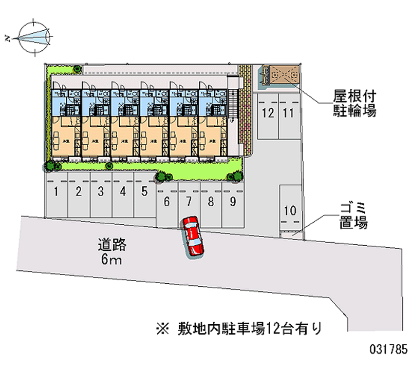 レオパレスオークスＨ 月極駐車場