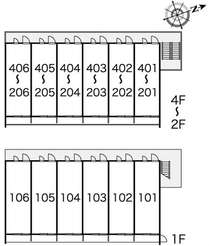 レオパレスゆきⅡ 間取配置図