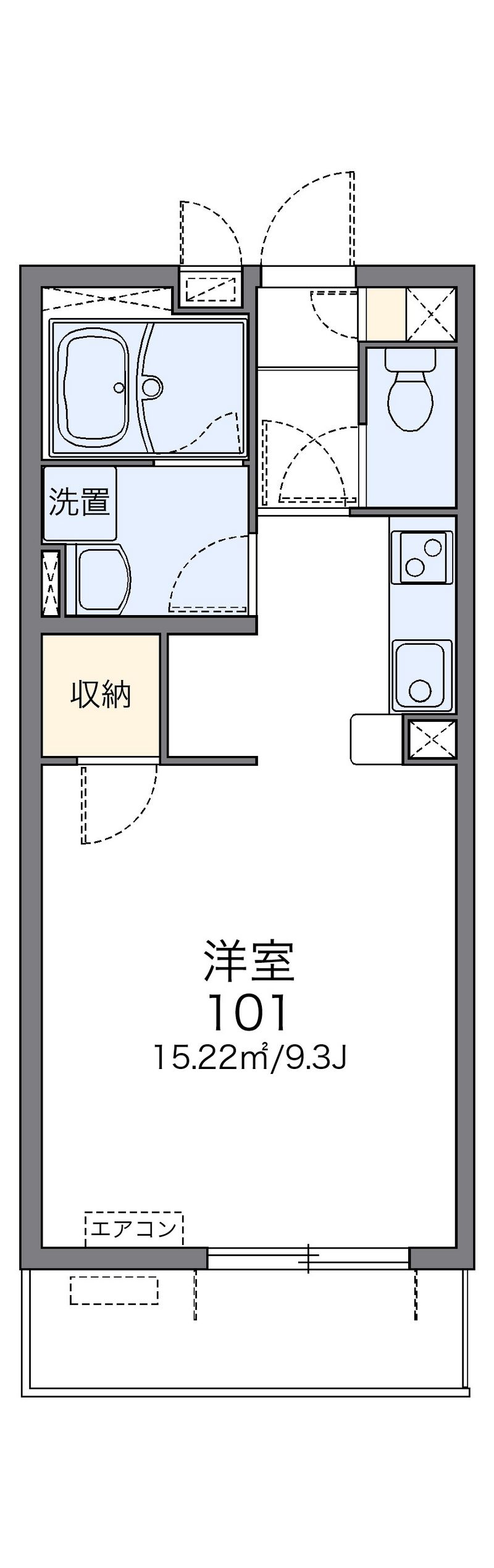 レオパレスりんぶんⅢ 間取図