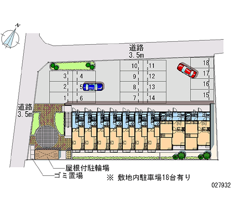 レオパレスＭｅｌａｎｇｅ 月極駐車場