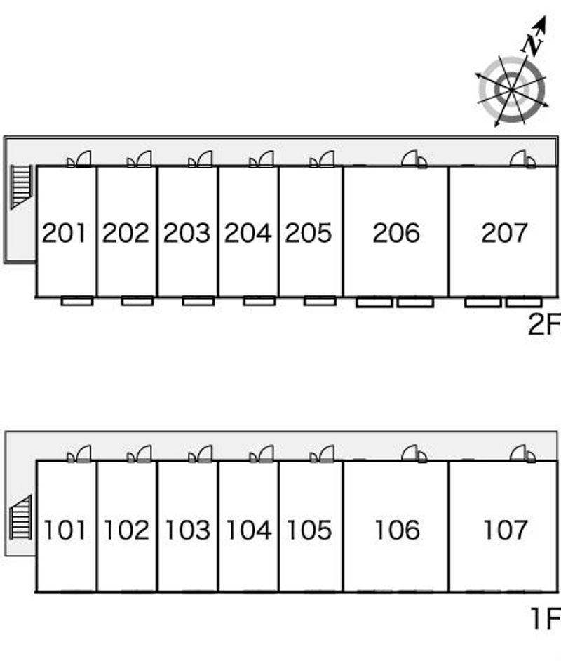 レオパレス向山Ⅱ 間取配置図