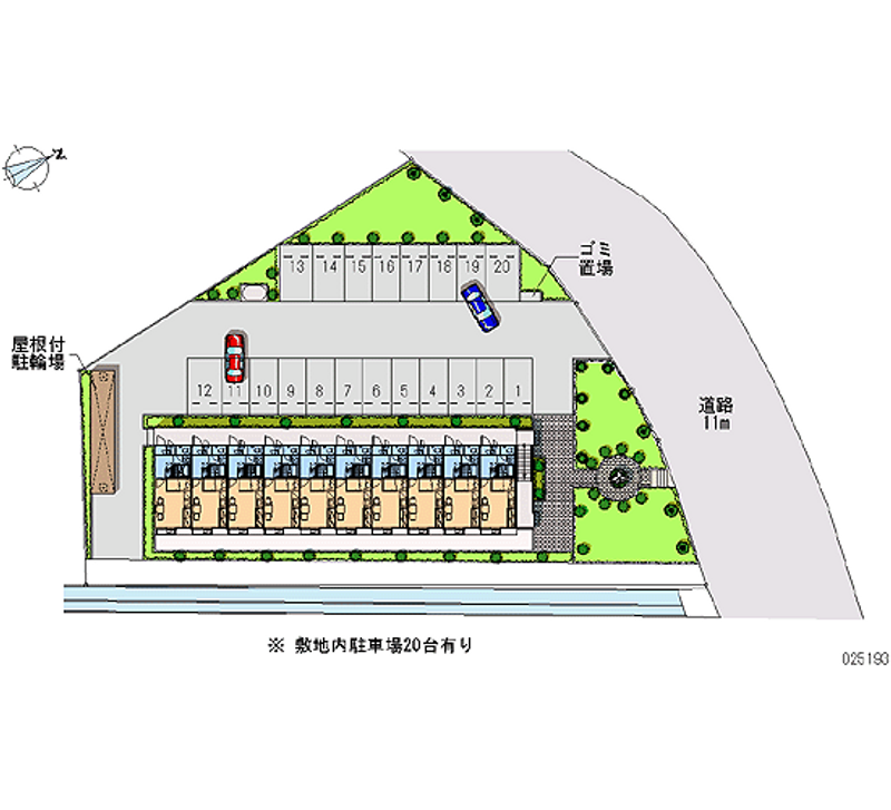 レオパレスプレスト 月極駐車場