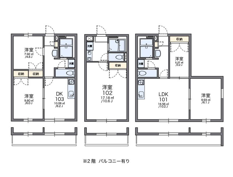 レオパレス東 間取図