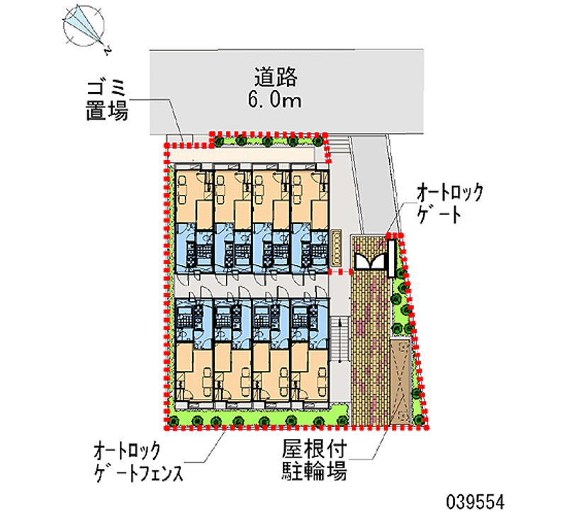 レオパレスオープンハウス２１ 区画図