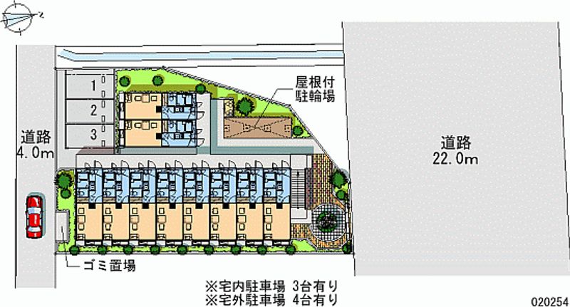 レオパレス北斗Ⅱ 月極駐車場