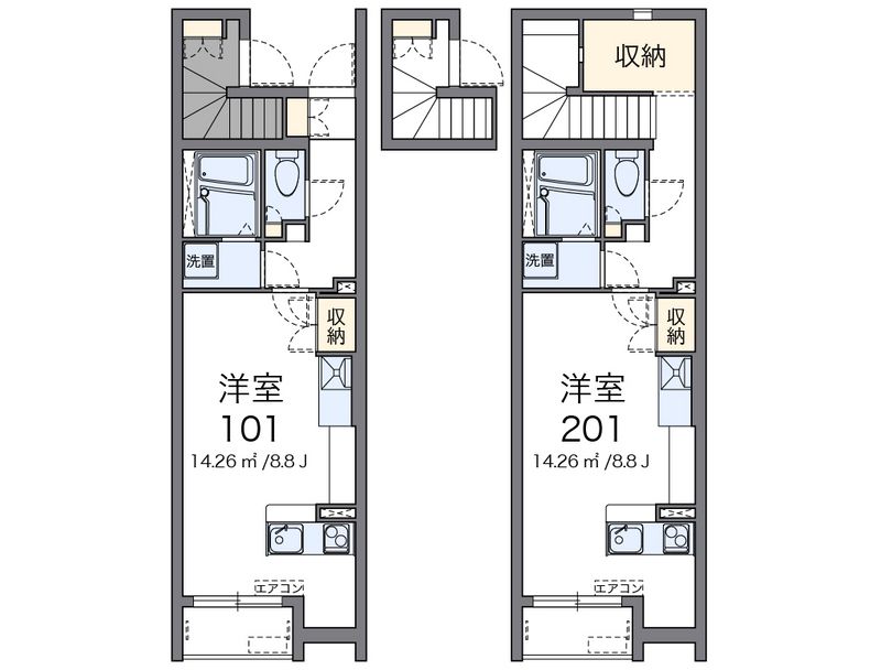 レオネクストピースフルコートⅡ 間取図