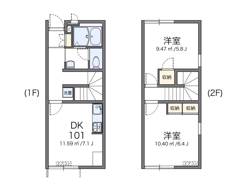 レオパレスブリリアントレーヴ 間取図