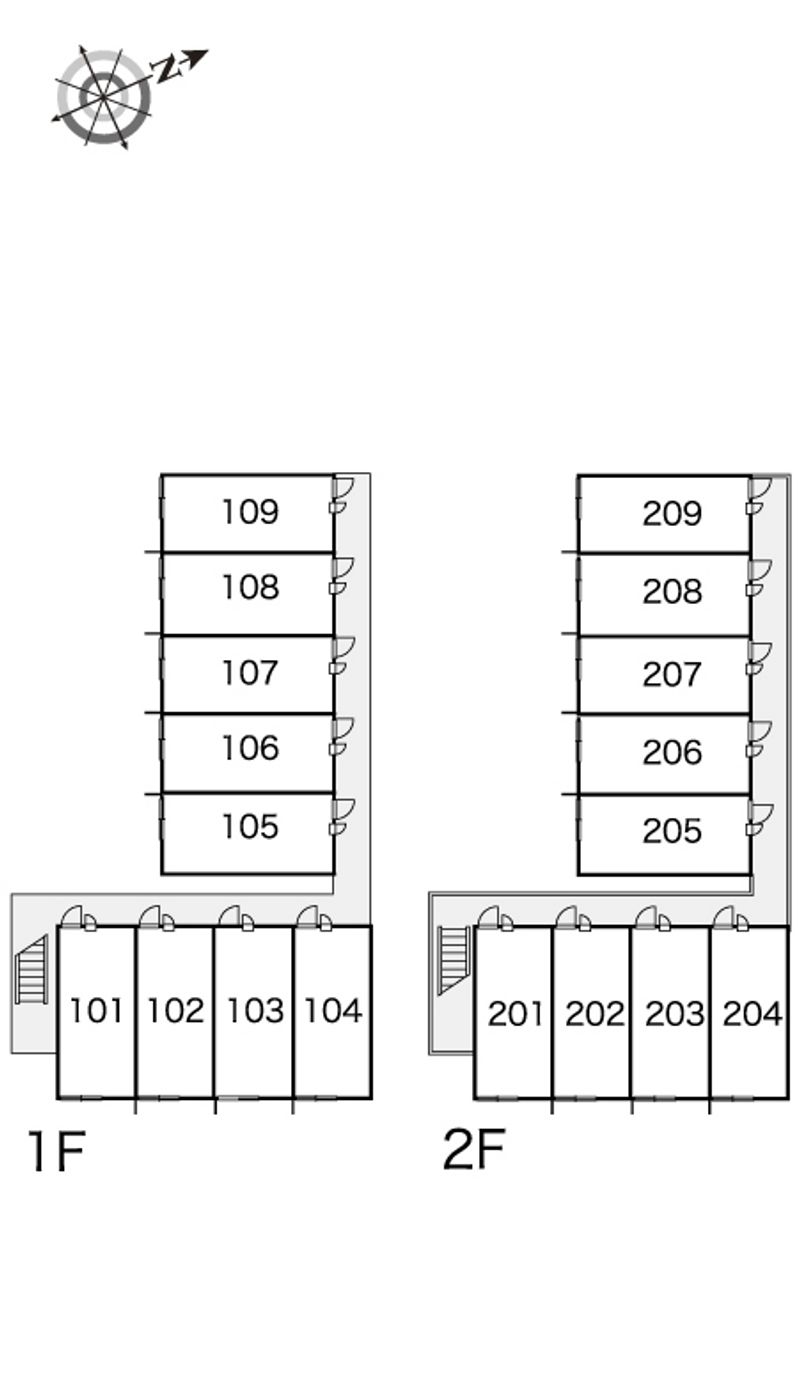 レオパレスハピネス徳間 間取配置図