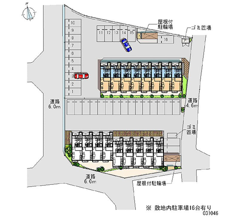 レオパレス烏帽子２ 月極駐車場