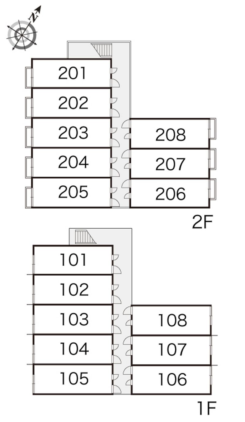 レオパレスフォンターナ 間取配置図